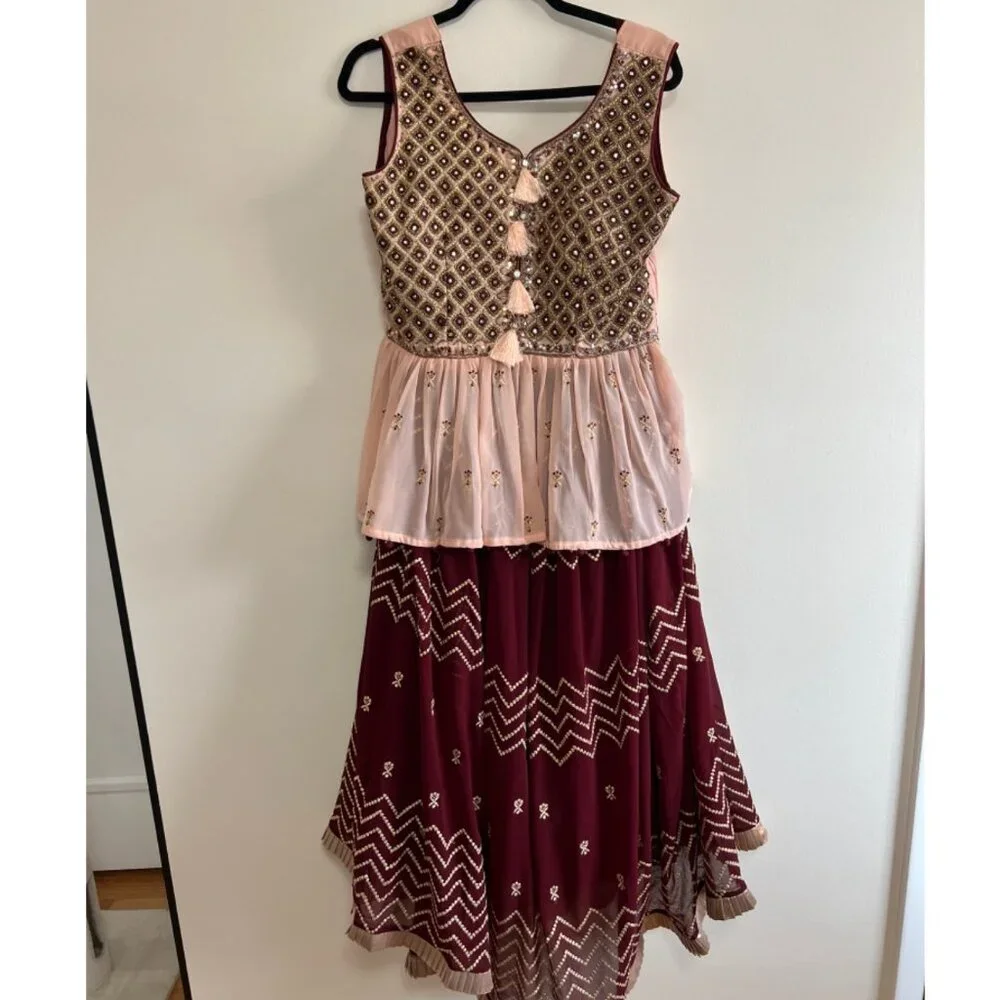 Lehenga choli set | long top | Dupatta - Picture 5 of 5